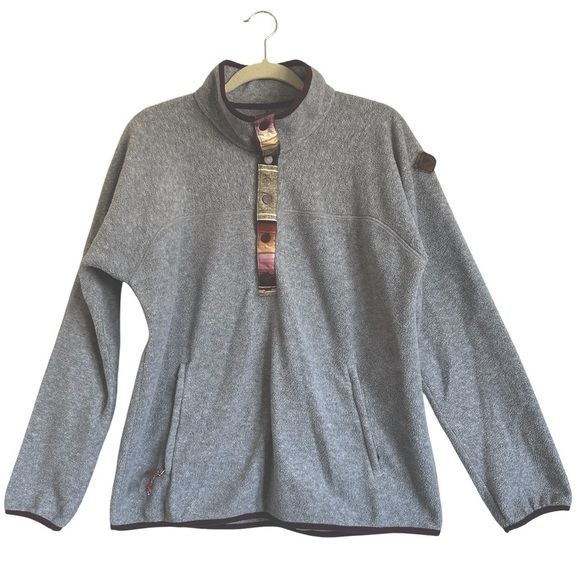 BUTTON ANOUK T-SNAP PULLOVER FLEECE SIZE LARGE - Picture 3 of 12